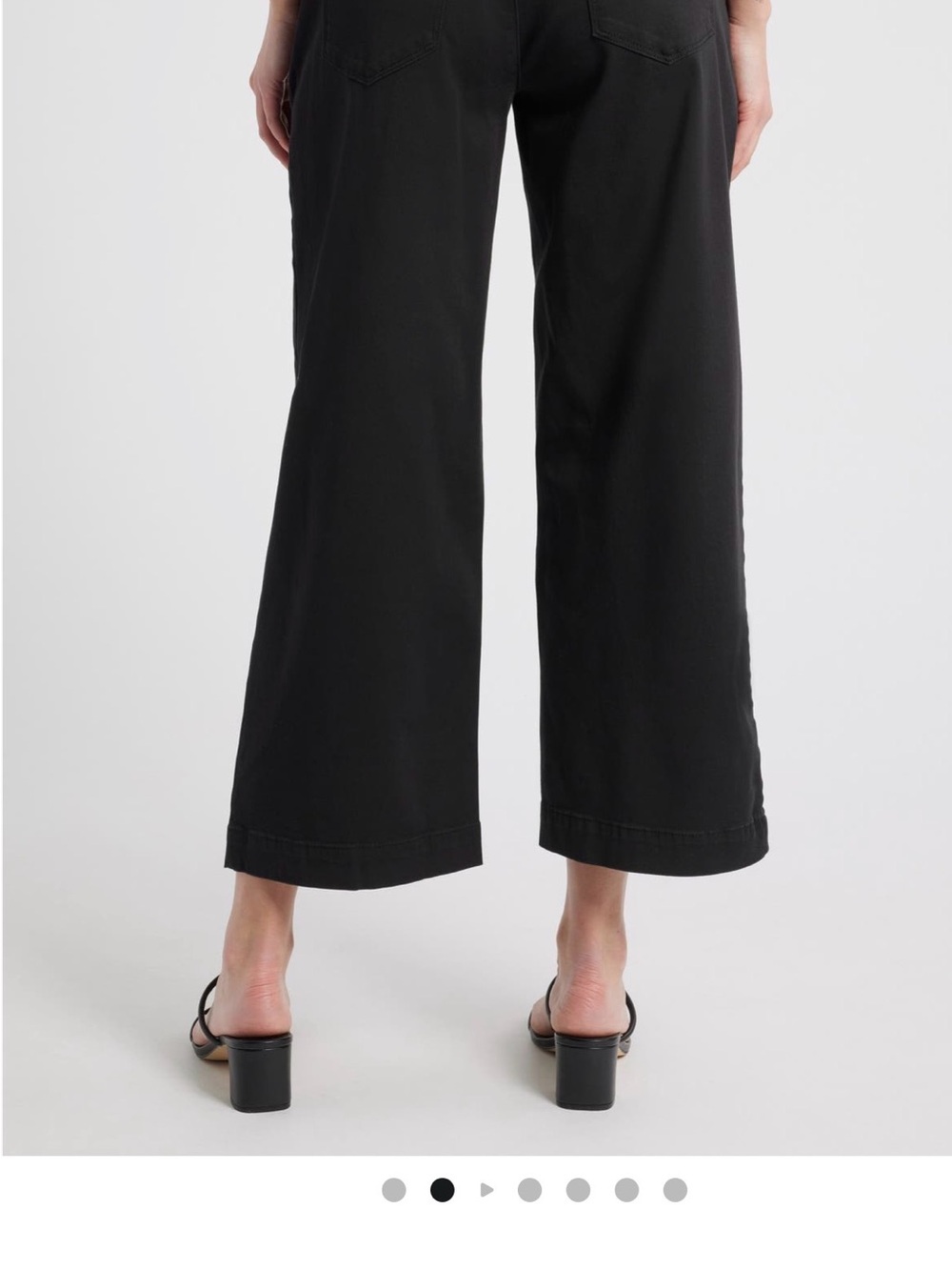 Wit & Wisdom Black Wide-Leg Cropped Pants